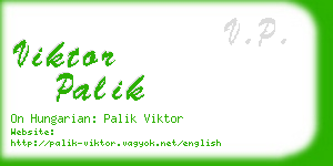 viktor palik business card
